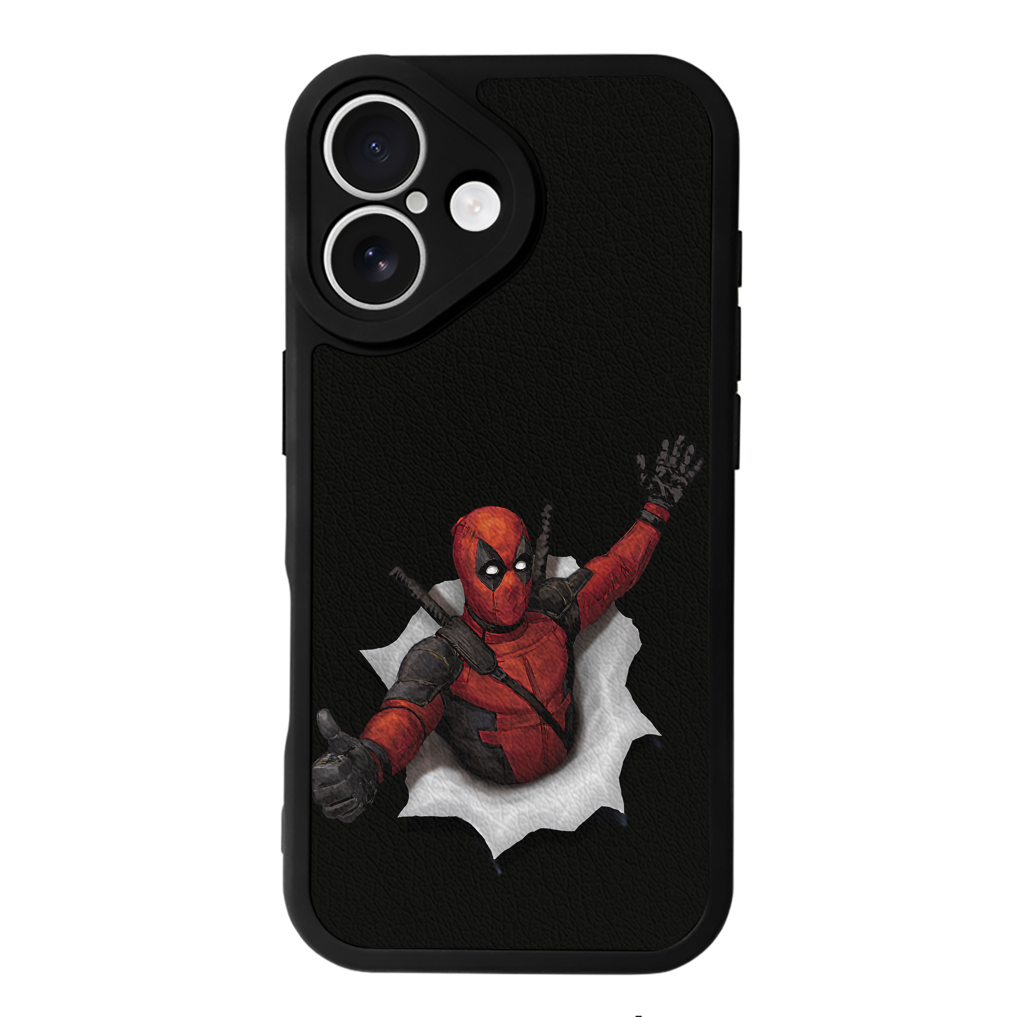 （画像用） Deadpool デッドプール 【iPhone 16シリーズ対応】シリコンスマホケース（レザー調） 材質：シリコン